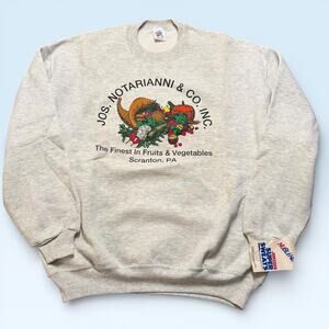 Vintage Jos Notarianni Sweatshirt Mens XL Gray Jerzees Scranton PA USA 90s